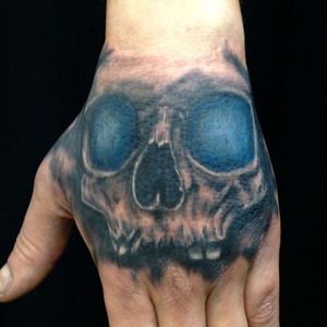 Hand tattoo Skull
