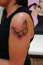 Monarch butterfly by K #tattoo #ink #tatttoos #worldfamousink #eikondevice #greenmonster #tattooaddictsouthafrica #gunwax #thelightningstation #tam #tattoodo #butterflytattoo #butterfly #realistictattoo #realism 