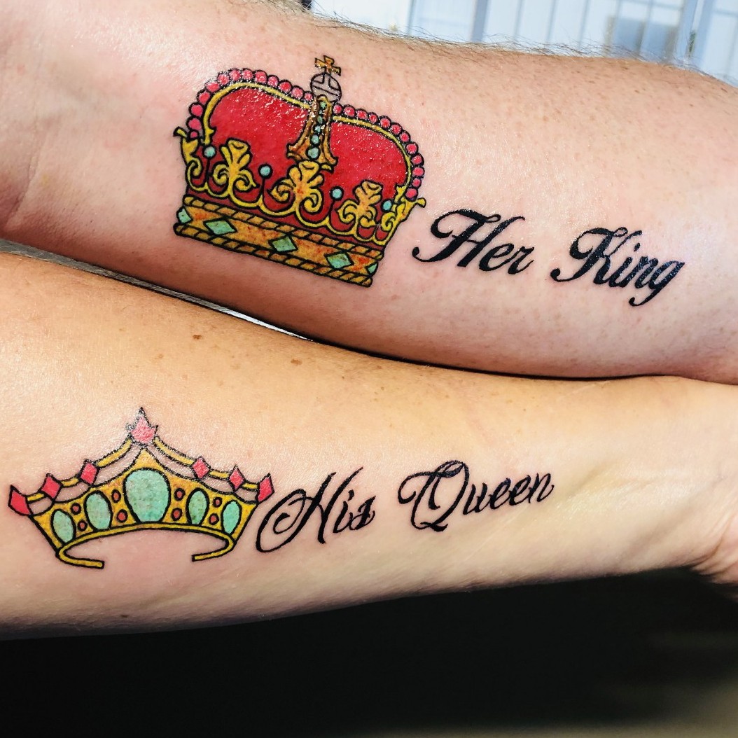 Tattoo uploaded by Ed Sarcia • King and Queen couples tattoo! • Tattoodo