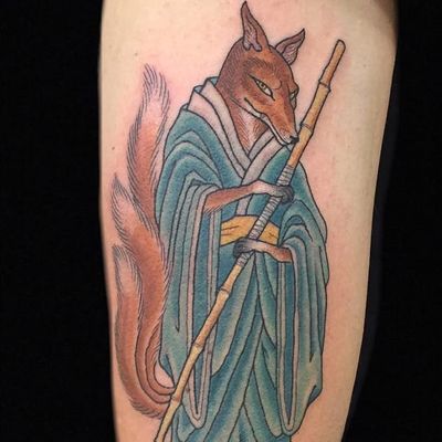 Tattoo by Hanna Sandstrom #HannaSandstrom #KaptenHanna #JapaneseTattoo #Japaneseinspired #Japaneseinspiredtattoo #Japanesestyle #Japanese #fox #kitsune