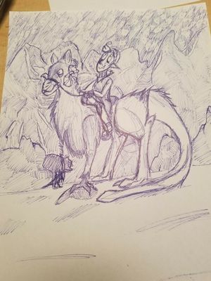 A character of mine riding a Taun Taun on the planet Hoth from STAR WARSDone in ballpoint pen!#starwarsfan  #TaunTaun #mountains #snow