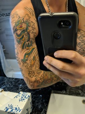 Started the color to finish out my sleeve. More to come soon