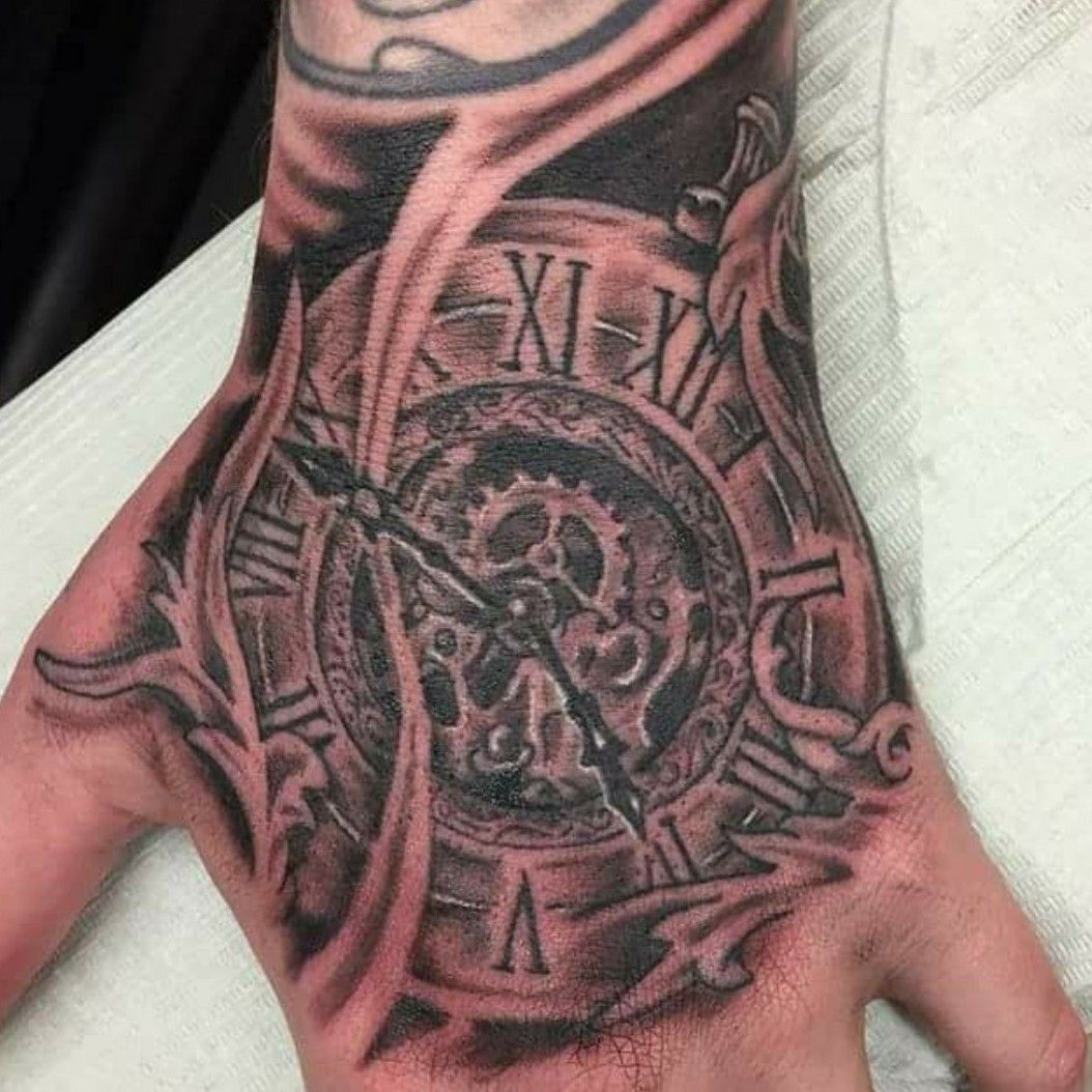 Forearm Clock Time tattoo men at theYoucom