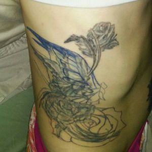 During cover up(right rib cage)