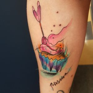 Watercolor cupcake