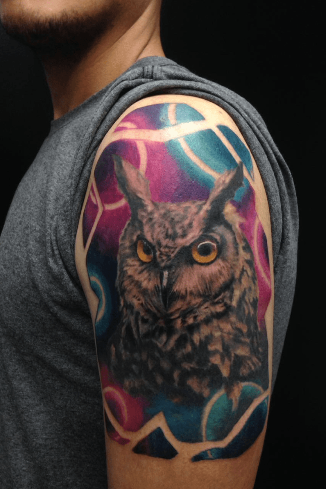 Cosmic Owl Tattoo Desing by AbrahamGart on DeviantArt