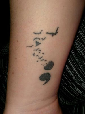 Semi colon with birds