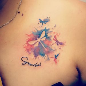 Watercolour dragonfly #tattoo #tattoos #tattooist #tattooartist #watercolour #watercolor #watercolourtatoo #dragonfly #dragonflytattoo 
