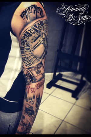 Full arm black and grey