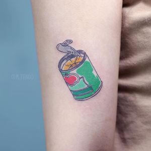 Tattoo by M Tendo #MTendo #foodtattoos #food #foodporn #illustrative #color #watercolor #pineapple