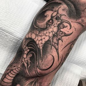 Tattoo by Joao Bosco #JoaoBosco #TheCultoftheSerpent #serpent #snake #blackandgrey #illustrative #darkart