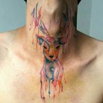 #cervo #tattoo #CollorTattoo #aquarelatattoo 