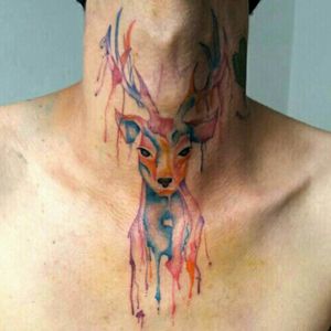 #cervo #tattoo #CollorTattoo #aquarelatattoo 