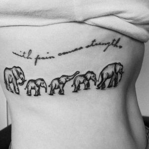 My little family of elephants 🤗 #elephanttattoo 