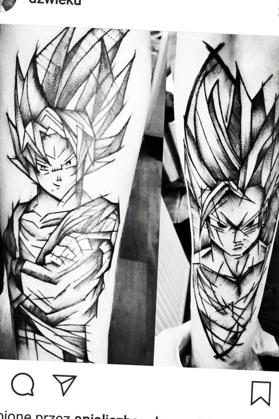 Kid Goku from Dragonball animetattoo tattoos miamitattooartist d   TikTok