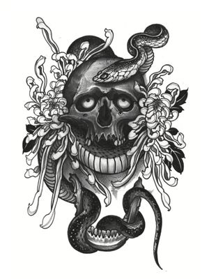 Tattoo illustration by Joao Bosco #JoaoBosco #TheCultoftheSerpent #serpent #snake #blackandgrey #illustrative #darkart