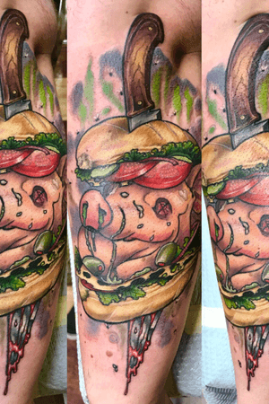 Pork suicide sandwich