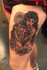 Tattoo #2. Just because lions and women are badass.