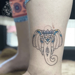 Little elephant 🐘🌸 #elephant #tattoos #smalltattoos #Reminisce #Reminiscetattoo #bangkoktattoo #Bangkok #Thailand