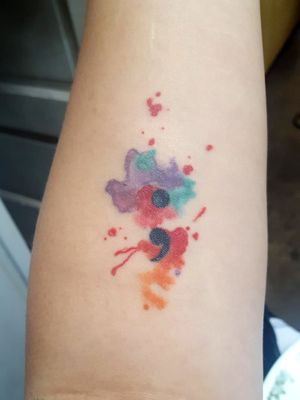 My Semicolon Tattoo for Suicide Awareness near my last suicide attempt