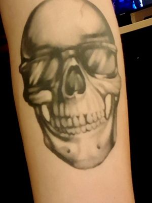 Skull tattoo done by the wonderful Chloe Black