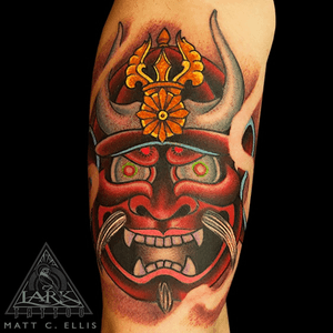 Tattoo by Lark Tattoo artist Matt C. Ellis. See more of Matt's work here: http://www.larktattoo.com/long-island-team-homepage/matt/.. . . ..#Japanese #JapaneseTattoo #Oni #OniTattoo #OniMask #OniMaskTattoo #Samurai #SamuraiTattoo #SamuraiMask #SamuraiMaskTattoo #JapaneseDevil #JapaneseDevilTattoo #JapaneseDevilMask #JapaneseDevilMaskTattoo #ColorTattoo #tattoo #tattoos #tat #tats #tatts #tatted #tattedup #tattoist #tattooed #inked #inkedup #ink #tattoooftheday #amazingink #bodyart #tattooig #tattoosofinstagram #instatats  #larktattoo #larktattoos #larktattoowestbury #westbury #longisland #NY #NewYork #usa #art