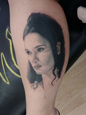 Winona Ryder from dracula. Portrait piece on my calf.