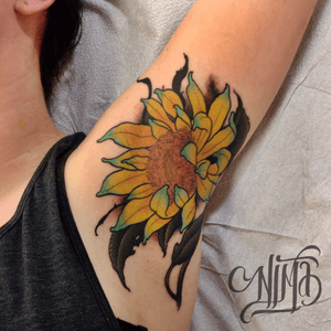 Sunflower in the armpit