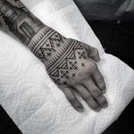 Tattoo by Johno #Johno #patterntattoos #pattern #ornamental #linework #blackwork #design #motif #symbol #tribal #dotwork
