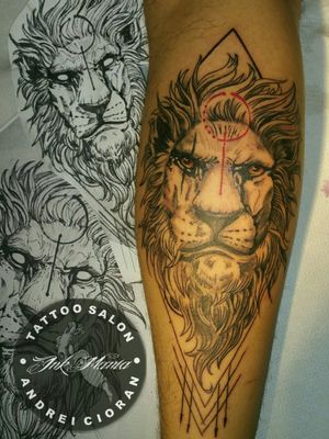 Lion tattoo by Andrei Cioran at INK.MANIA Tattoo Salon 