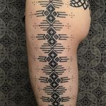 Tattoo by Meg Tuey #MegTuey #patterntattoos #pattern #ornamental #linework #blackwork #design #motif #symbol #tribal