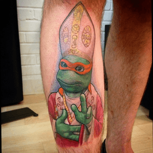 Child's drawing Teenage Mutant Ninja Turtles tattoo on