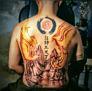 "The tragedy of life is not death, but what we let die inside of us while we live."cr. Norman Cousins#spiritual #phoenix #brush #tattoo #Reminisce #Reminiscetattoo #Bangkoktattoo #Bangkok #Thailand #customtattoo 