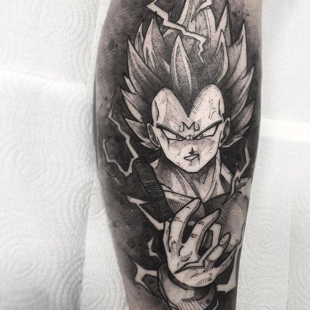 Vegeta tattoo by Brandon Bec