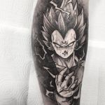Tattoo by Max Castro #MaxCastro #dragonballztattoo #dragonballz #dragonball #newschool #anime #manga #DBZ #illustrative #Gohan #etching #linework