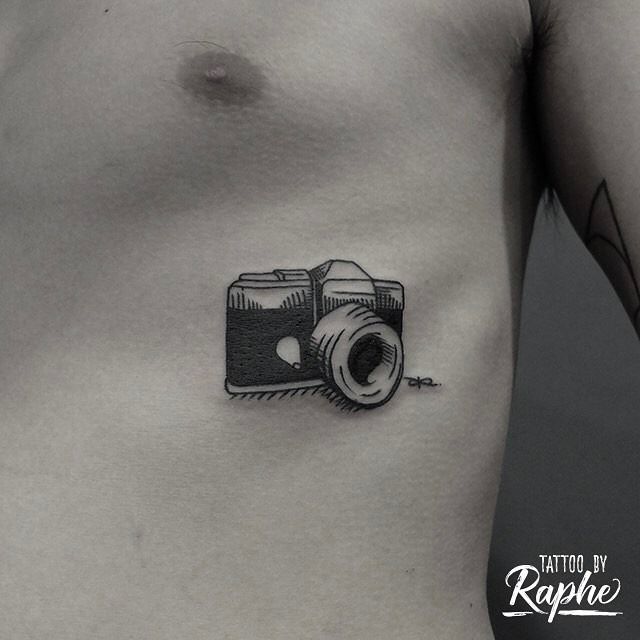 Pretty Decent Tattoos  Made this little camera tattoo based off the  clients reference linerwhips blackandgrey blackandgreytattoo camera  cameratattoo photography prettydecenttattoos customtattyzappers  blacklinesmatter boldwillhold 