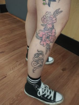 2 flowers and the snake unfinished