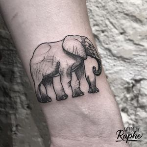 elephant tattoo optical illusion