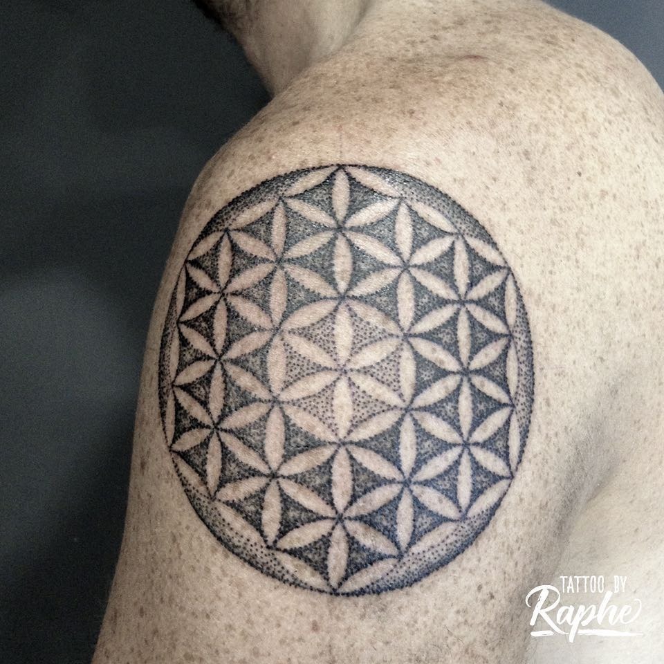 100 Flower Of Life Tattoo Designs For Men  Geometrical Ink Ideas