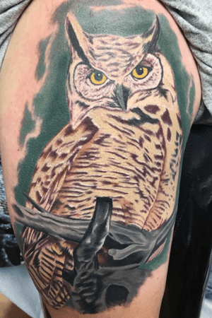 #owl #tattoo #colortattoo 