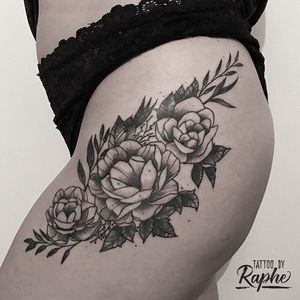 Girl Flower tight tattoo