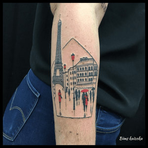 ❤️❤️Paris restera toujours PARIS❤️❤️ #bims #bimskaizoku #bimstattoo #paris #paname #paristattoo #parisienne #toureiffel #eiffeltower #amour #love #street #pluie #skyline #tatouage #happy #tattoo #tattoomodel #tattoos #tatts #tattrx #tatted #tattoos_of_instagram #tattoostyle #tattoodo #tattoolove #tattooartist #tattooedgirls #blacktattooart 