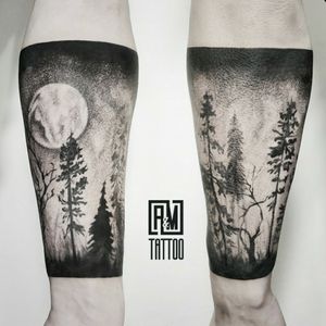 Forest dotwork Work by @maxsugrob 