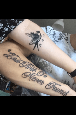 My and my girlfriends most recent tattoos