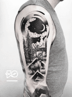 By RO. Robert Pavez • Soft Night 🌙 • Done in studio ZOI TATTOO • Stockholm 🇸🇪 2018 #engraving #dotwork #etching #dot #linework #geometric #ro #blackwork #blackworktattoo #blackandgrey #black #tattoo #fineline