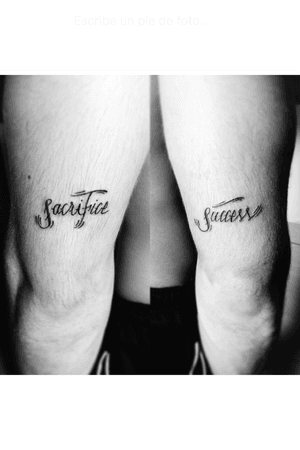 Sacrifice & Succes #tattooart #minimaltattoo #sacrifice #success #spaintattoo 