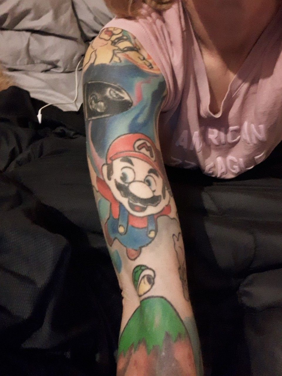 23 super Mario sleeve ideas  gaming tattoo mario tattoo video game  tattoos