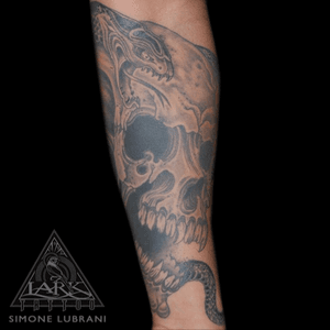 Tattoo by Lark Tattoo artist Simone Lubrani.More of Simone’s work: https://www.larktattoo.com/long-island-team-homepage/simone-lubrani/.. . . .#Snake #SnakeTattoo #Skull #SkullTattoo #BlackAndGrayTattoo #BlackAndGreyTattoo #tattoo #tattoos #tat #tats #tatts #tatted #tattedup #tattoist #tattooed #inked #inkedup #ink #tattoooftheday #amazingink #bodyart #tattooig #tattoosofinstagram #instatats  #larktattoo #larktattoos #larktattoowestbury #westbury #longisland #NY #NewYork #usa #art