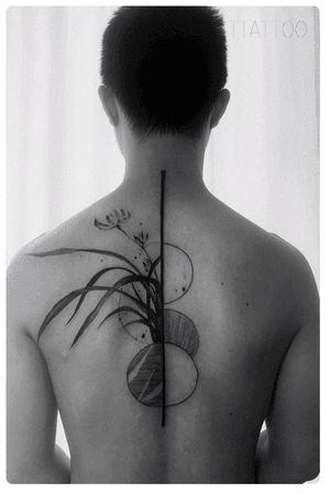Tattoo by Momo tattooist. Wechat：Justtattoo02 Guangzhou Tattoo - #Justtattoo #GuangzhouTattoo #OriginalTattoo #TattooManuscript #TattooDesign #TattooFemaleTattooist #geometrictattoos #inktattoo #finelinetattoo #blackandgraytattoo #orchidtattoo #oechid 