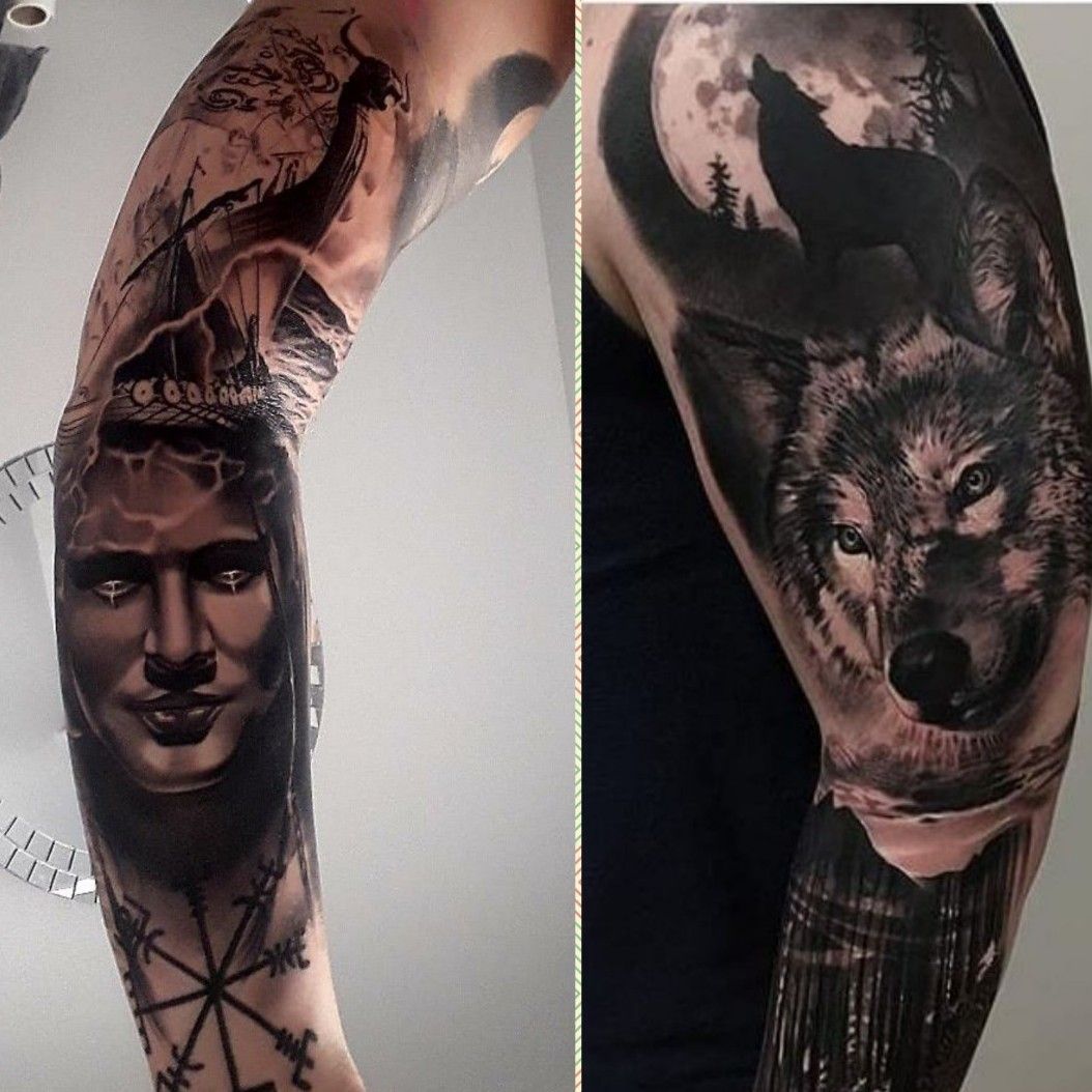nordic wolf tattoos